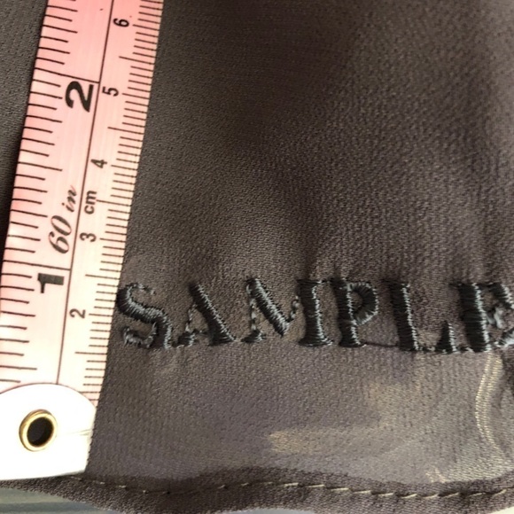 NWT BILL LEVKOFF Style #727 Pewter Gray Chiffon One-Shoulder Formal Dress Size 8 - Picture 11 of 11